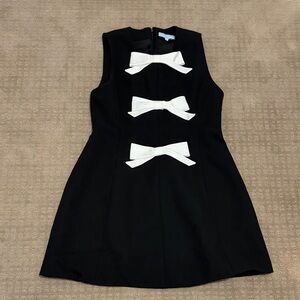 Hill House Elegant Black Dress with White Accents